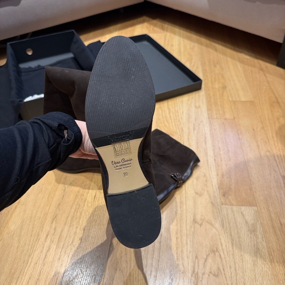 Le Pepe brown suede leather over the knee boots Italian size 37 NEW - Picture 10 of 13